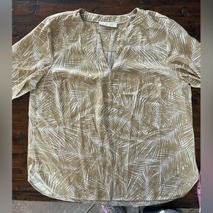 Michael Kors tan palm tree top